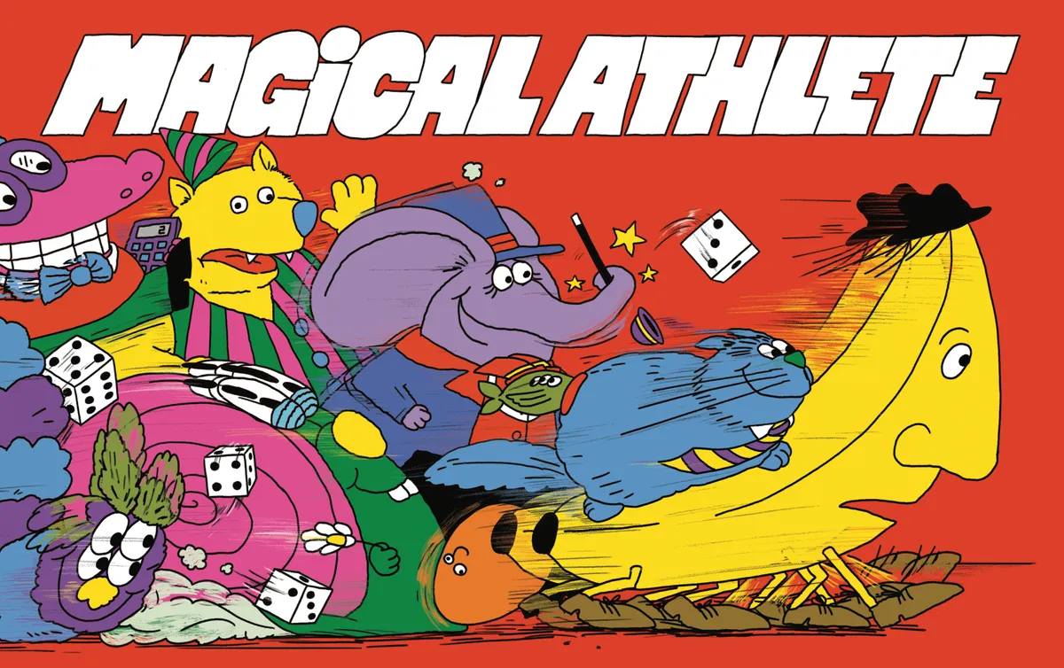 Æskeforsiden til brætspillet Magical Athlete